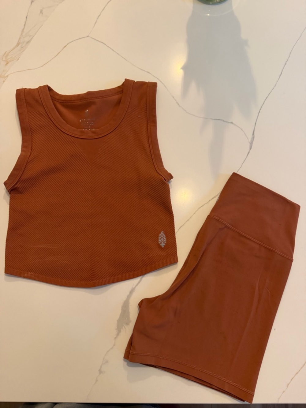 FP Movement by Free People Sequoia Muscle Tank and Never Better Bike Shorts